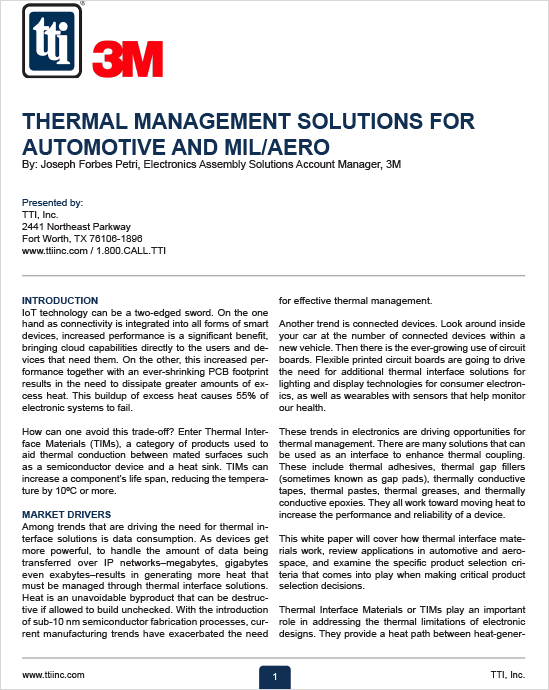 3M Thermal Management White Paper | TTI, Inc.